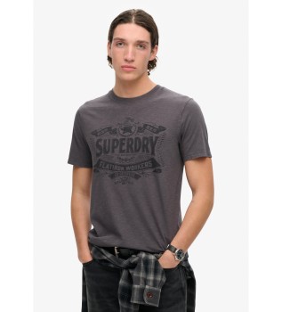 T-shirt graphique Workwear Script gris