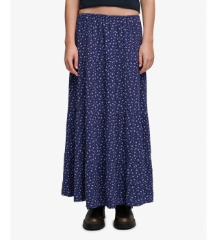 Maxi-Stufenrock marineblau