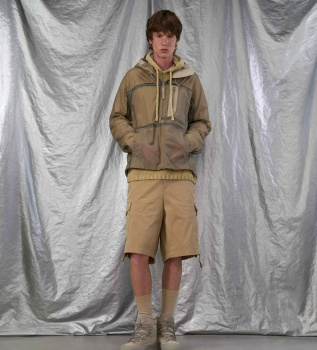 Wind Combo taupe gennemsigtig jakke