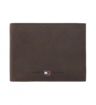 Lder tegnebog Johnson CC Flap Coin Pocket brun -13x9.5x3cm