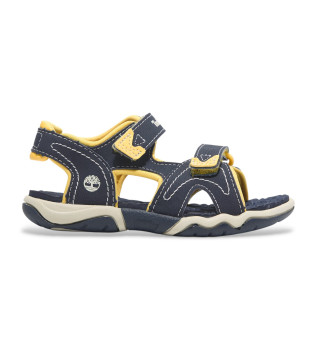 Sandali con cinturino sul tallone in pelle blu Adventure Seeker
