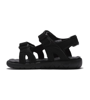 Sandali con cinturino in pelle nera Perkins Row