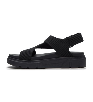 Greyfield Black Back Strap Sandals