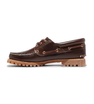 Noreen brown leather boat shoes