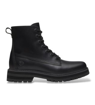 Britton Drive black leather boots