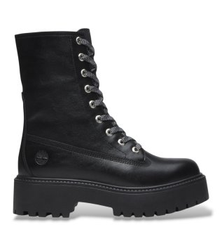 Botas de couro Stone Street preta