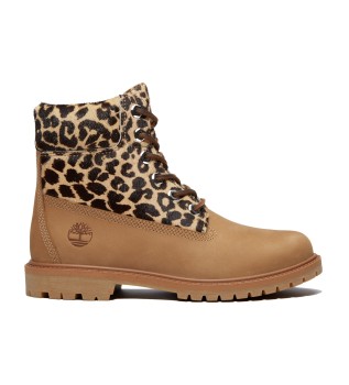 Botas de couro Premium de 6 polegadas castanhas