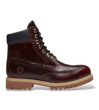 Bottines en cuir Premium grenat