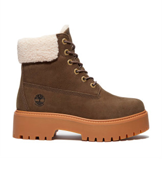 Botas de piel Stone Street marrn