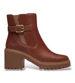 Botines de piel Chelsea Stone Heights marrón