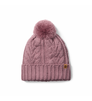 Cappello con pompon rosa