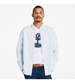 Bl Oxford-randig skjorta