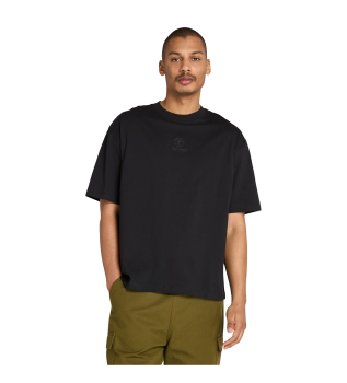 T-shirt com logtipo Hampton preto