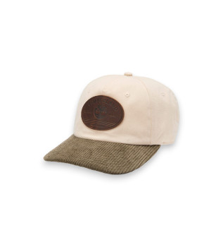 Cappellino in tela beige
