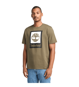 Square Stack Logo T-shirt green