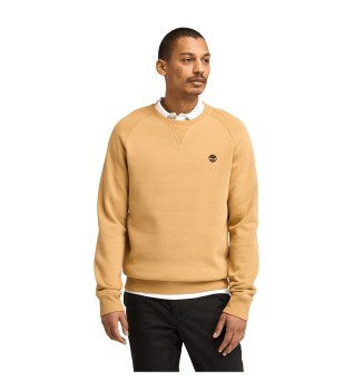 Round neck sweatshirt with brushed back Exeter River yellow