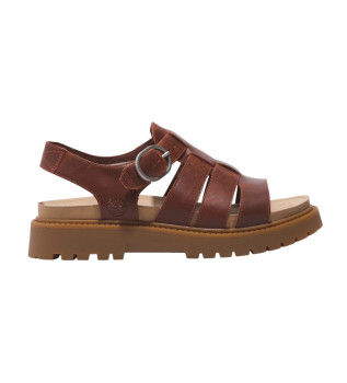 Fisherman leather sandals Clairemont Way red