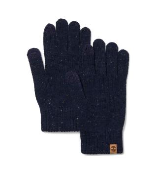 Guanti blu navy maculati
