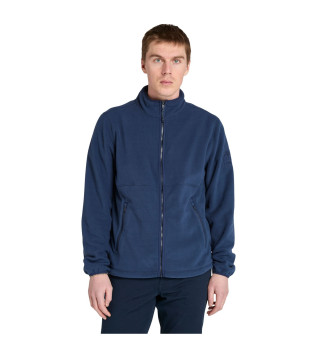 Fleece lining with blue full zip fastener