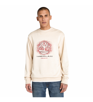 Sweatshirt with beige tree mud