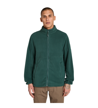 Fleece lining with green full zip fastening