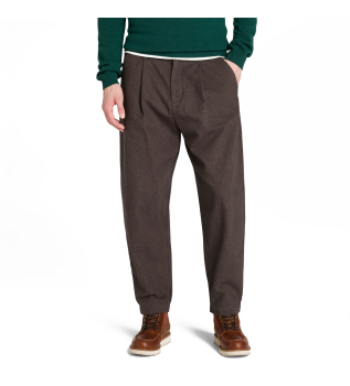 Claremont rjave plisirane hlače chino 