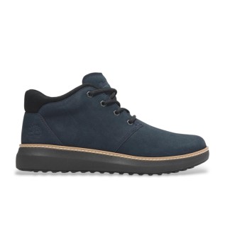 Bottes chukka en cuir  mi-mollet Hudson Road, bleu marine
