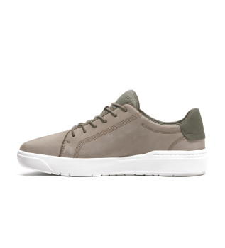 Seneca Bay taupe leather low top trainers