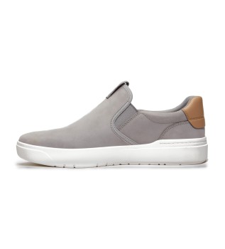 Seneca Baygris Leder Sneakers ohne Schn�rsenkel