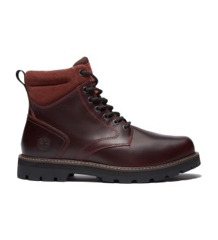 Botas de couro impermeveis Britton Road borgonha