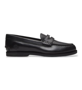 Classic Boat black leather loafers