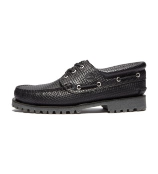 Authentic Leder Bootsschuhe schwarz