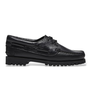 Mocassini nautici in pelle Authentic nero