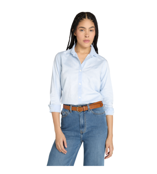 Camisa oxford verde de manga comprida