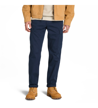 Navy Brookline Twill Cargo Byxor