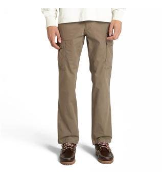Brookline cargobyxor i twill, brun