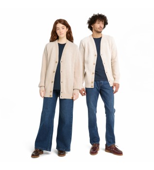 Beżowy kardigan z raglanowymi rękawami Phillips Brook unisex