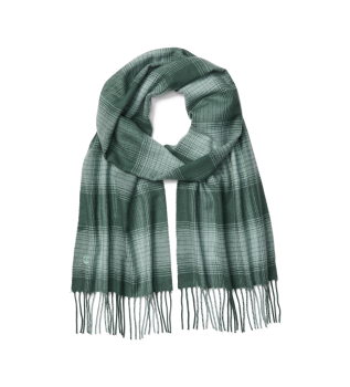 Grn karierter Strickschal