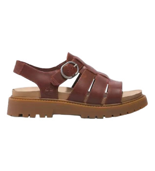 Clairemont Way Fisherman leather sandals red