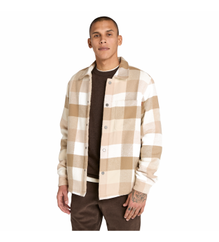 verskjorta med beige fluffigt foder