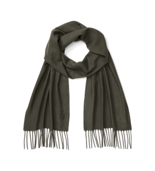 Grner einfarbiger Strickschal