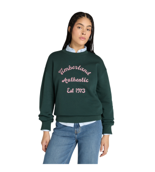 Sudadera con reverso cepillado verde