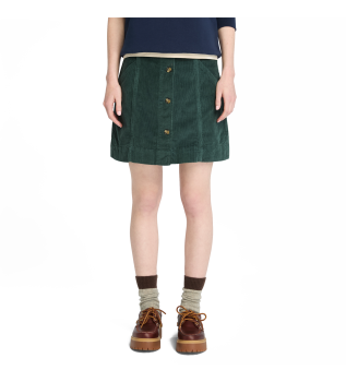 Gonna di velluto a coste verde