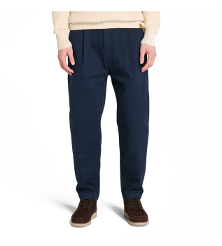 Hlače Claremont, mornarica, žamet