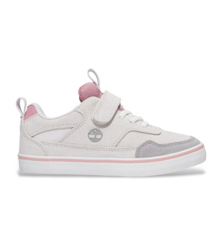 Sneakers in pelle Stone Jump bianche, rosa