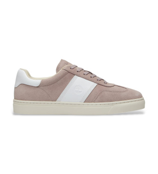 Lisbon Street pink leather trainers