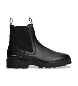 Botas de couro Chelsea preto