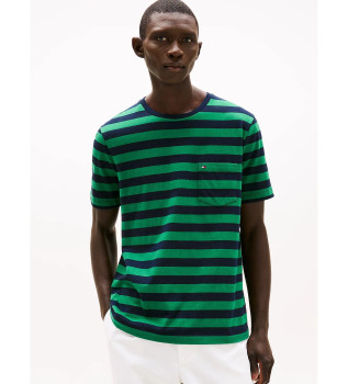 T-shirt with green patch pocket