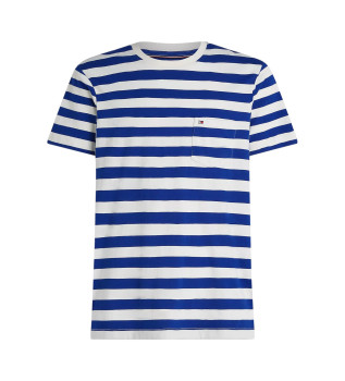 T-shirt avec poche plaque bleue
