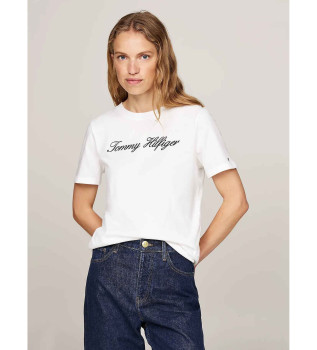 T-shirt com logótipo branco